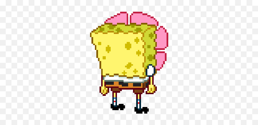 Cute Cartoon Images Pixel Art Pixel - Pixel Spongebob Gif Png Emoji,Spongebob Emoji Discord
