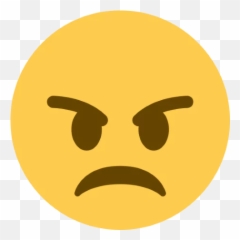 Twitter Telegram Stickers - Transparent Angry Face Clipart Emoji
