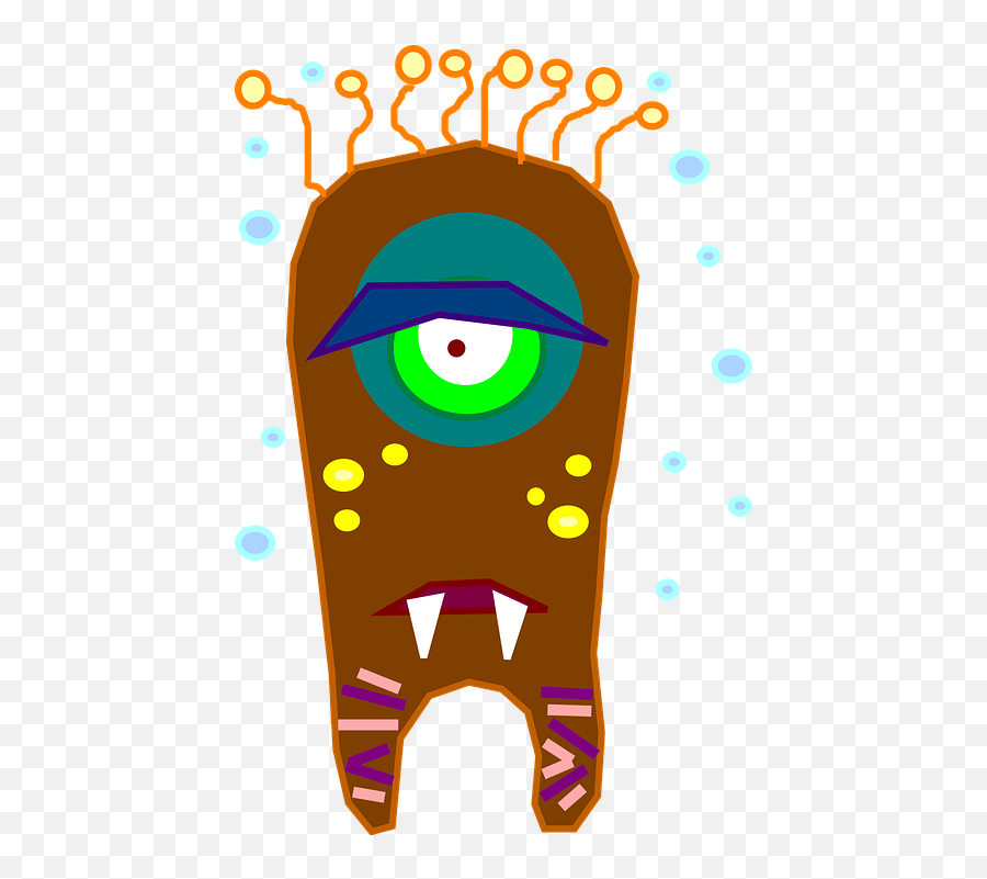 Aneh Gambar Vektor - Brown Monster Clipart Emoji,Domino Emoji