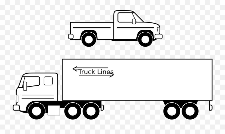 Pickup Truck Lorry - Truck Clipart Black And White Free Emoji,Pickup Truck Emoji