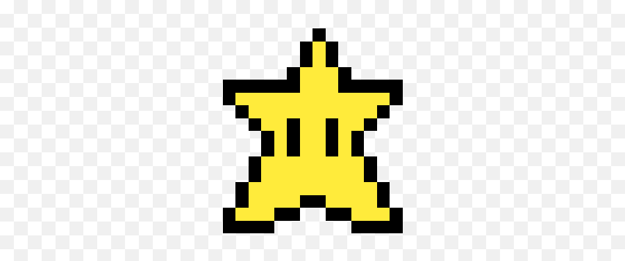 Pixilart - Mario Star Pixel Art Emoji,Emoji Robe