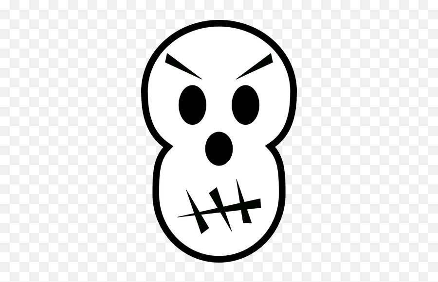 Boos Halloween Skull Vector - Simple Halloween Clipart Black And White Emoji,Rip Emoticon