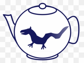 Vector Image Of Blue Outline Tea Pot - Silhouette Emoji,Dragon Emoji