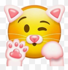 Kawaii Cute Pink Pastel Emoji Emojis Kitty Kitten Cat -