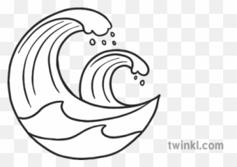 Sea Waves Emoji Newsroom Ks2 Black And White Rgb - Gift Emoji Black And White,Waves Emoji
