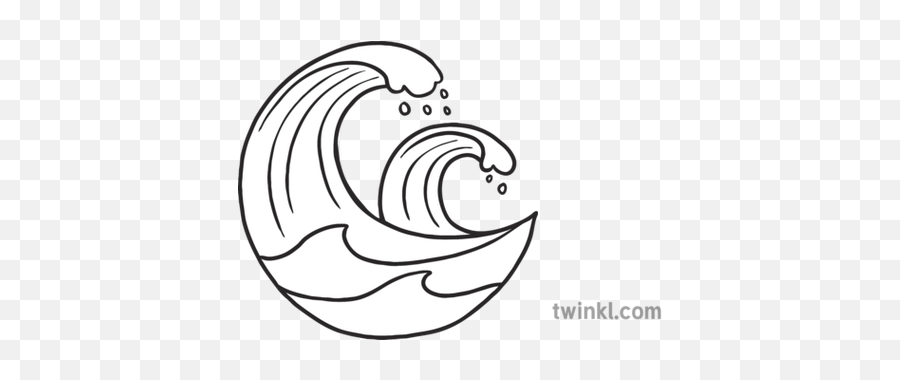 Sea Waves Emoji Newsroom Ks2 Black And White Rgb - Gift Emoji Black And White,Waves Emoji