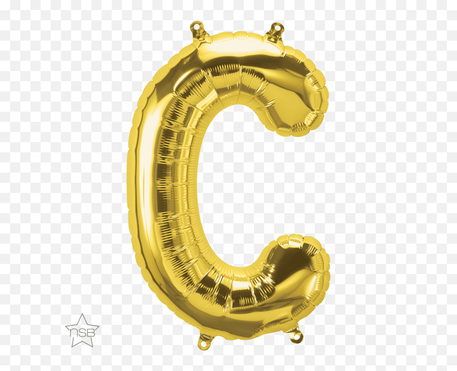 Gold Shape Qualatex Foil Balloon - Gold Balloon Letter C Emoji,Golden Shower Emoji