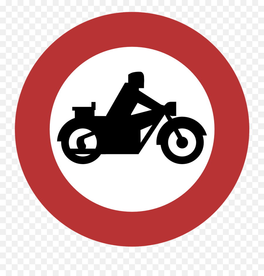 Motorcycles Restriction Prohibition - Traffic Sign Emoji,Motorcycle Emoticon