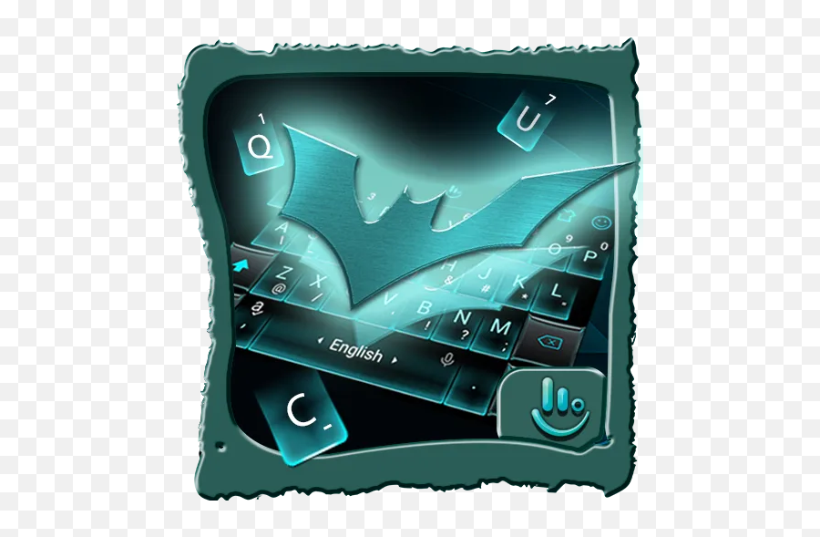 Neon Metallic Bat Keyboard Theme Apks - Graphic Design Emoji,Bat Emoji Android