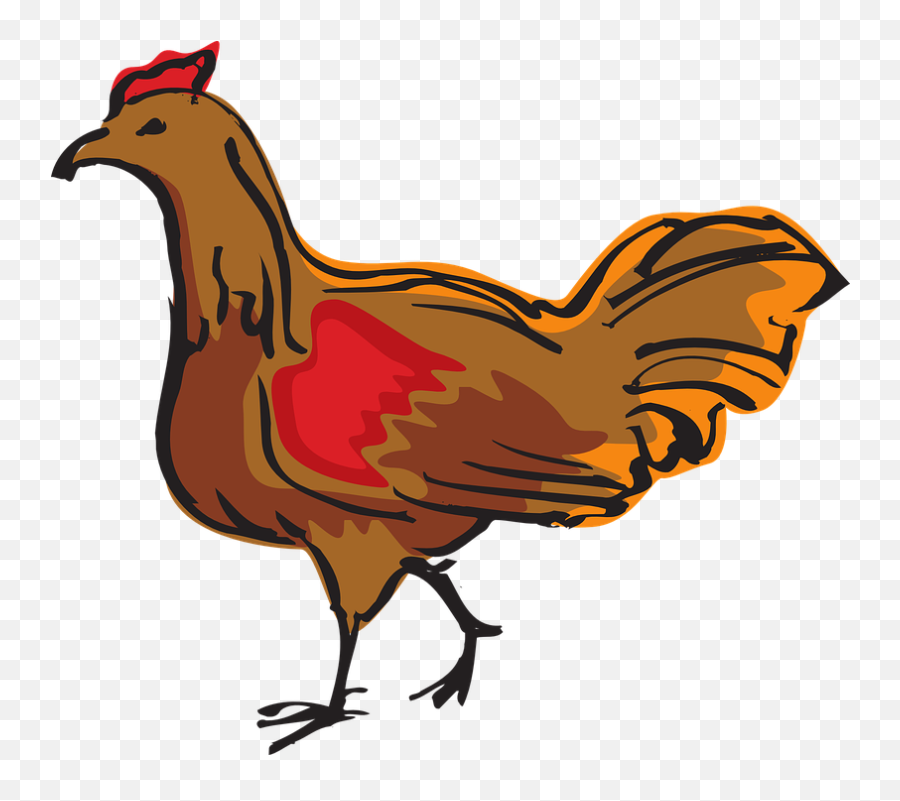 Chicken Bird Walking - Chicken Walking Clipart Emoji,Chicken Wings Emoji