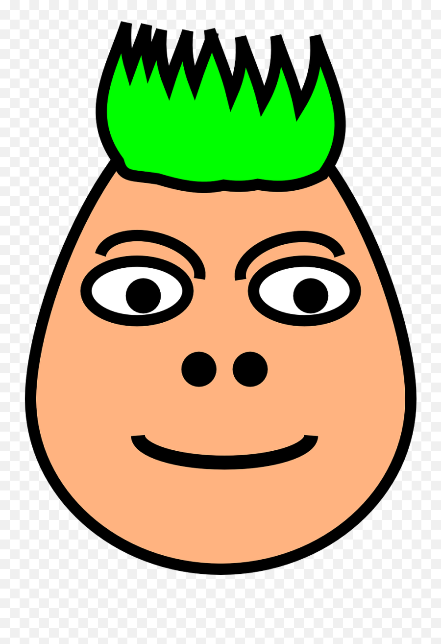 Point - Egg With Red Hair Emoji,Easter Island Head Emoji