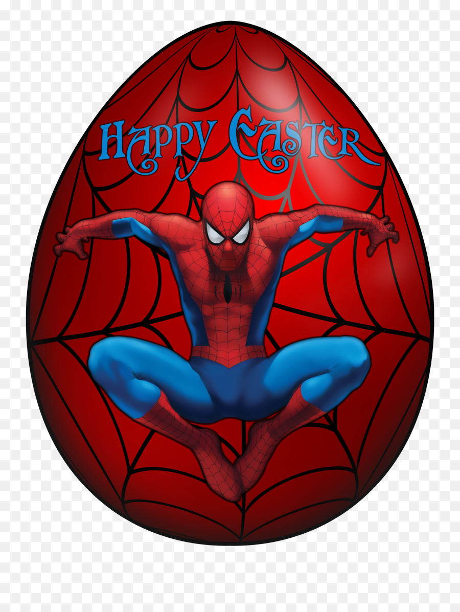Kids Easter Egg Spiderman Clip Art Image Png - Happy Easter Spiderman Emoji,Spiderman Emoji