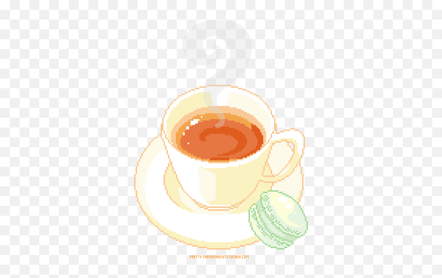 Bubble Tea Pixel Art Macaron - Png Cup Of Tea Tea Bubble Emoji,Boba Tea Emoji
