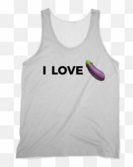 I Love Eggplant Emoji Shirt - Peach Baby