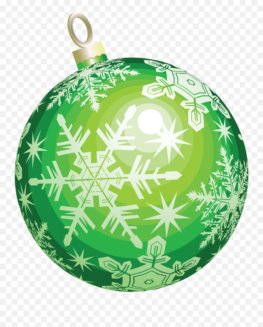 Green Christmas Ornament Ball - Transparent Green Christmas Ball Emoji,Emoji Christmas Balls