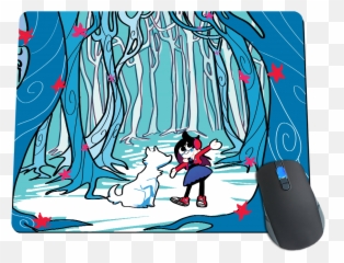 Dreams Of Winter Mousepad - Snowkiting Emoji