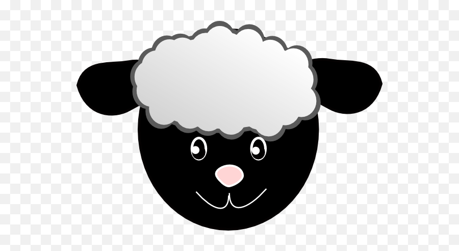 Clipart Sheep Face - Black Sheep Face Cartoon Emoji,Lamb Emoji