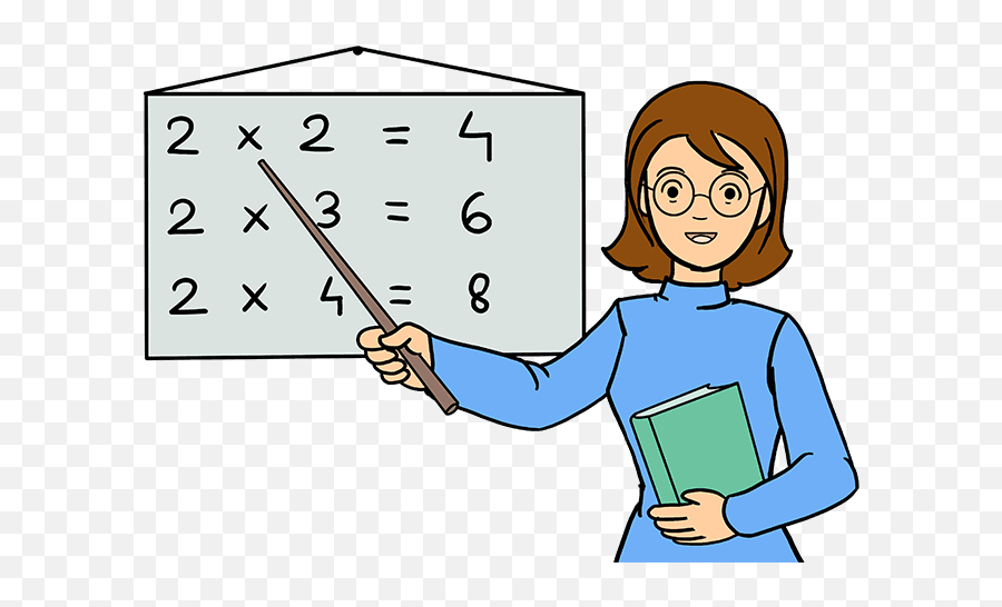 How To Draw A Teacher - Really Easy Drawing Tutorial Teacher Teaching Students Drawing Easy Emoji,Emoji Teacher