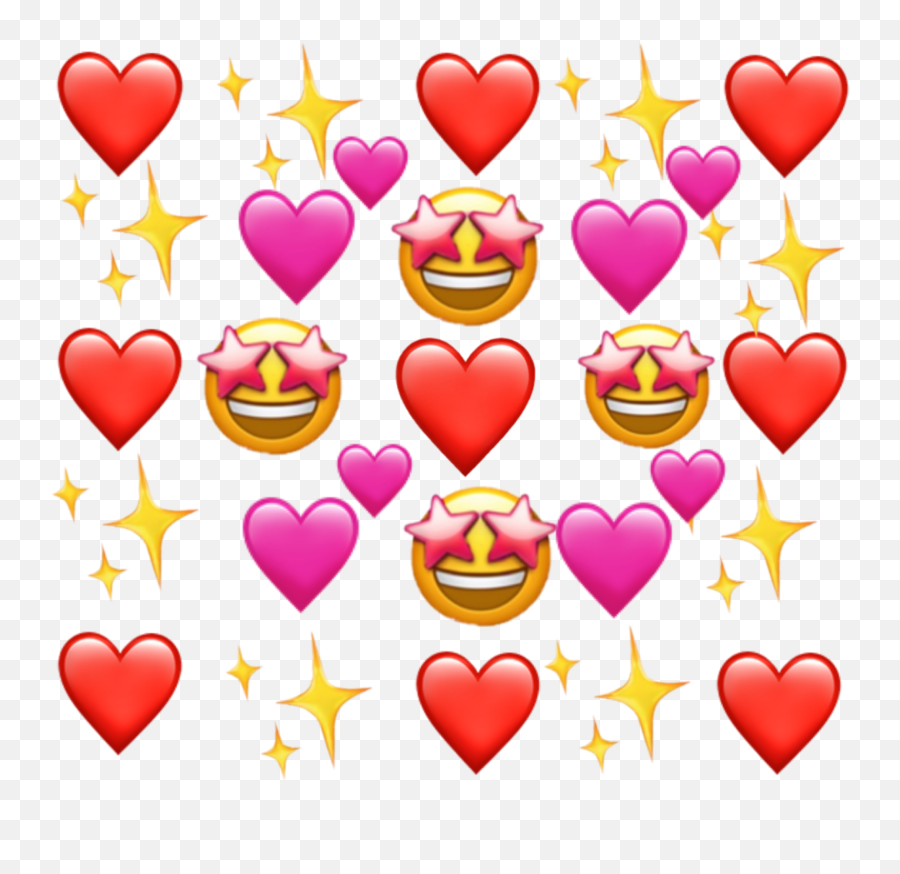 Hearts Wall Emojis Stareyes Cute Hopeyouenjoy Pleaseuse - Heart,Cute Love Emojis