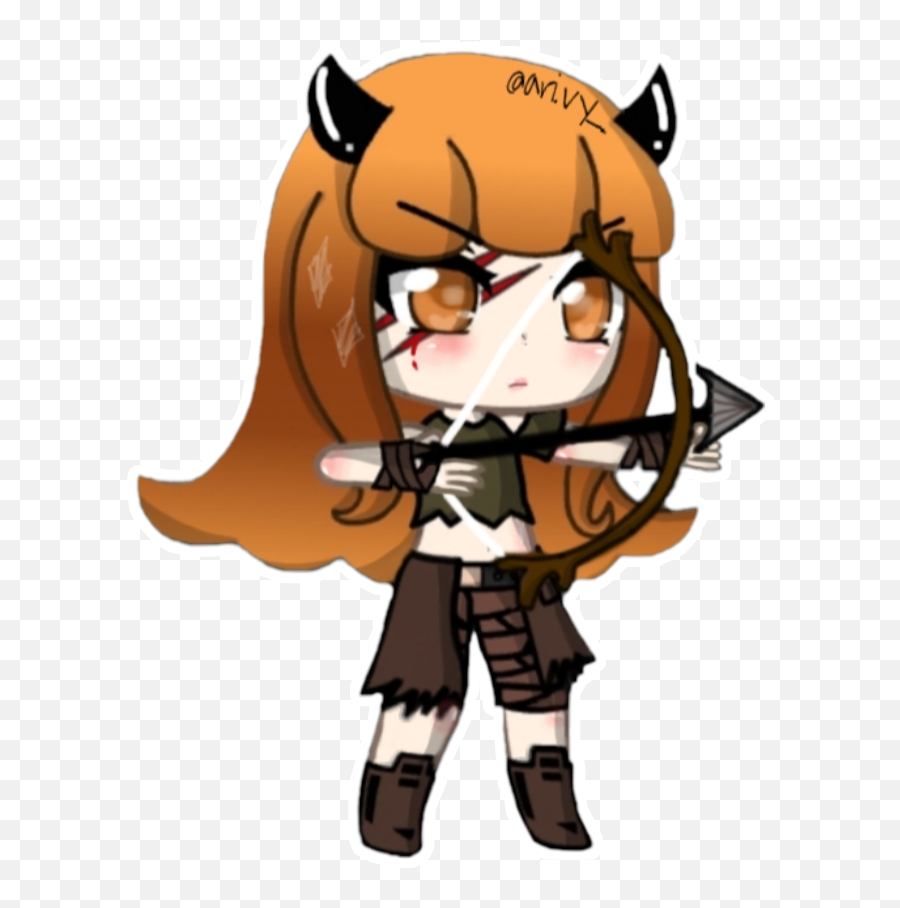 Archer Gachalife Gacha Girl - Cartoon Emoji,Archer Emoji