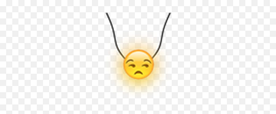 Glowing Unamused Emoji Necklace - Smiley,Unamused Emoji