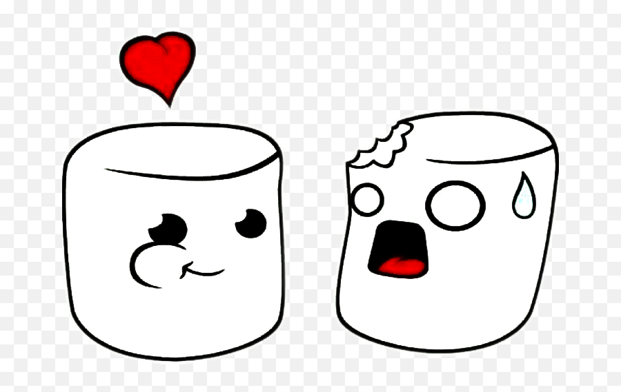 Marshmallows Cute Kawaii Freetoedit - Imágenes De Marshmallows Kawaii Emoji,Emoji Marshmallows