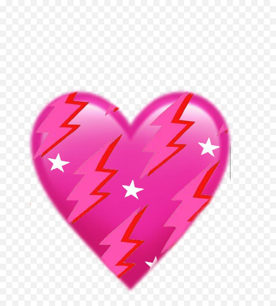 Pink Emoji Heart Thunder Stars Sticker - Girly,Thunder Emoji