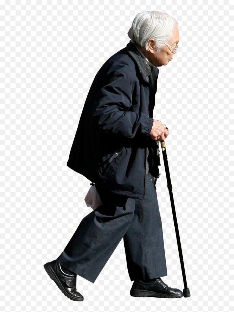 Walking Stick Transparent Background - Old Asian Woman Png Emoji,Old Man With Cane Emoji