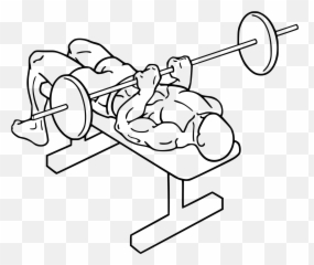 Bent Arm Transparent Background - Close Grip Bench Press Diagram Emoji