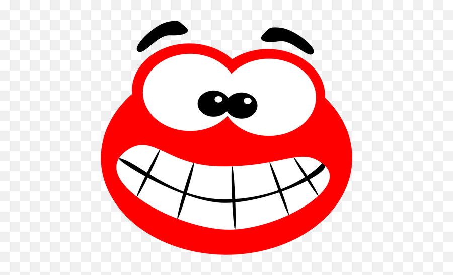 Vector Image Of Big Mouth Smiling Blob - Clip Art Emoji,Mustache Emoji