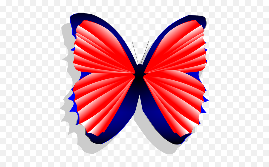 Blue And Pink Butterfly Vector Drawing - Butterfly Emoji,Butterfly Emoji Android