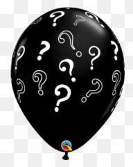 Latex Black 50 Question Mark - Black Question Mark Balloons Emoji,Black Question Mark Emoji