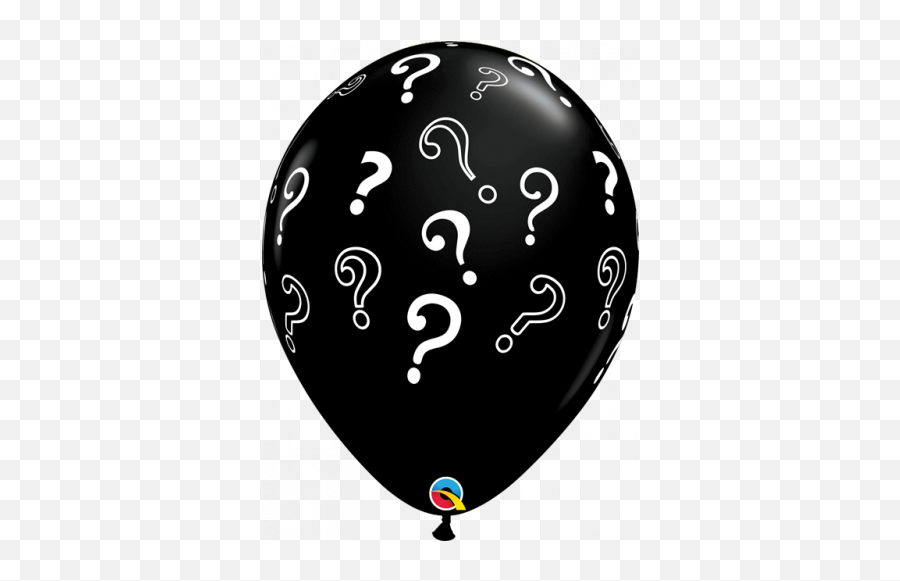 Latex Black 50 Question Mark - Black Question Mark Balloons Emoji,Black Question Mark Emoji