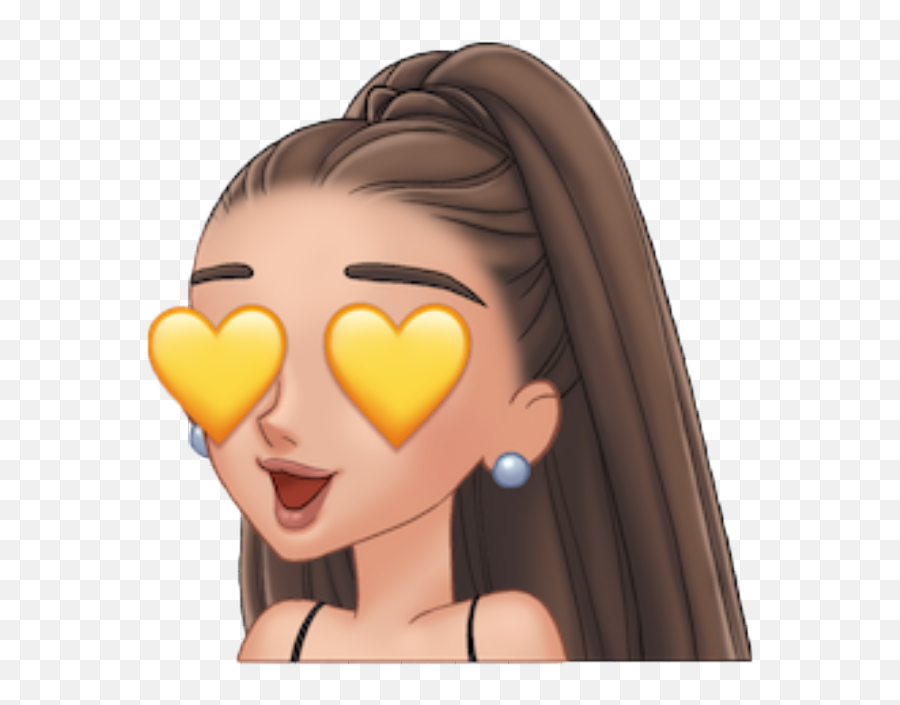 Emoticon Arianagrande Love Yellow - Ariana Grande Cartoon Transparent Emoji,Singer Emoji