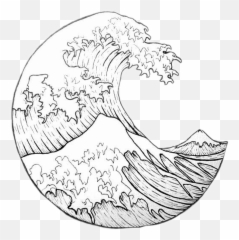 Wave Emoji Png Images Collection For Free Download - Great Wave Drawing,Waves Emoji