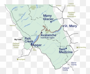 Ranger Guided - Glacier National Park Map Forest Emoji