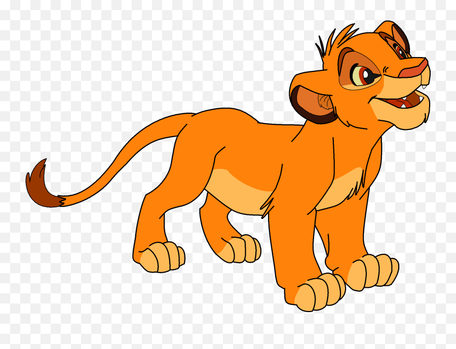 Lion Clipart Simba Lion Simba - Transparent Background Lion Cartoon Emoji,Ms Paint Emoji