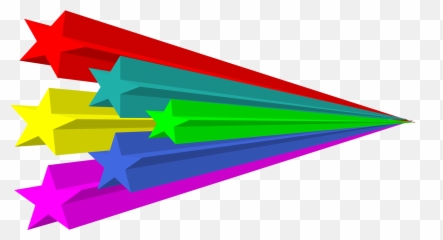 Shooting Stars Meteor Colors Free - Rainbow Clipart Emoji