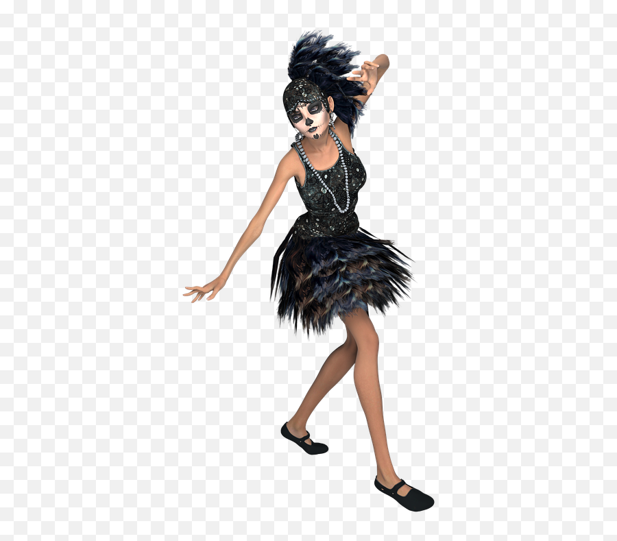 Thin Lady Sugar - Calavera Ballerina Emoji,Dancer Emoji Costume