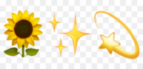 Emoji Emotion Sunflower Girassol Brillo - Iphone Sunflower Emoji Png,Star Emotion
