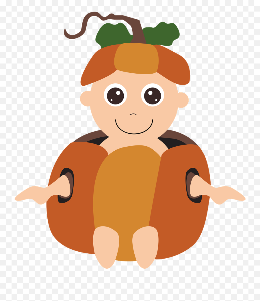 Pumpkin Baby Costume Halloween October - Halloween Costume Emoji,Funny Thanksgiving Emoticons