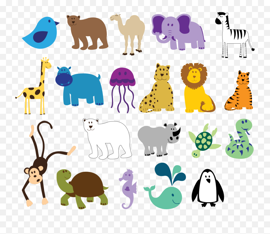 Colorful Animals 815 X 315 Vfx Solidarity Visual Effects - Ark Animal Clipart Emoji,Ark Emoji