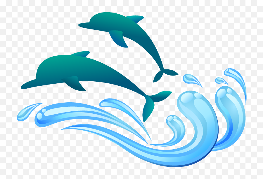 Dolphins Clipart Teal - Cool Nature Symbols Emoji,Dolphin Emoji