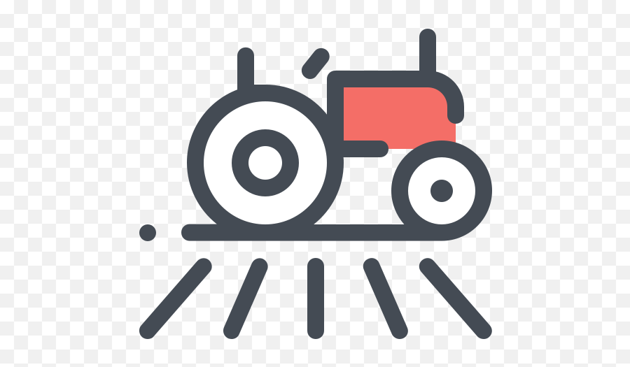 Field And Tractor Icon - Pastel Tractor Png Emoji,Tractor Emoji