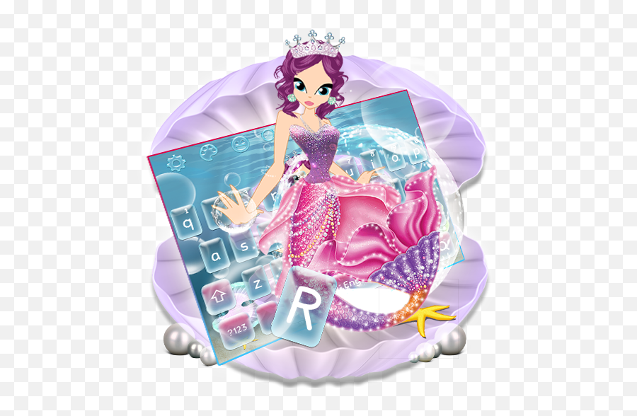 Salmon Sea Mermaid Keyboard Theme - Apps En Google Play Illustration Emoji,Pez Emojis
