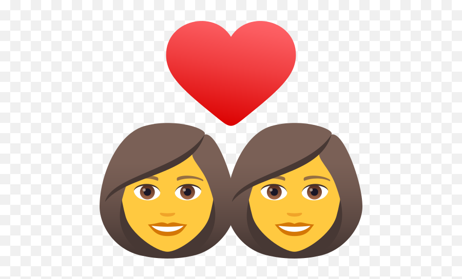 Emoji Couple At Heart Woman Woman To Copypaste - Emoji Couple,Heart In Emojis