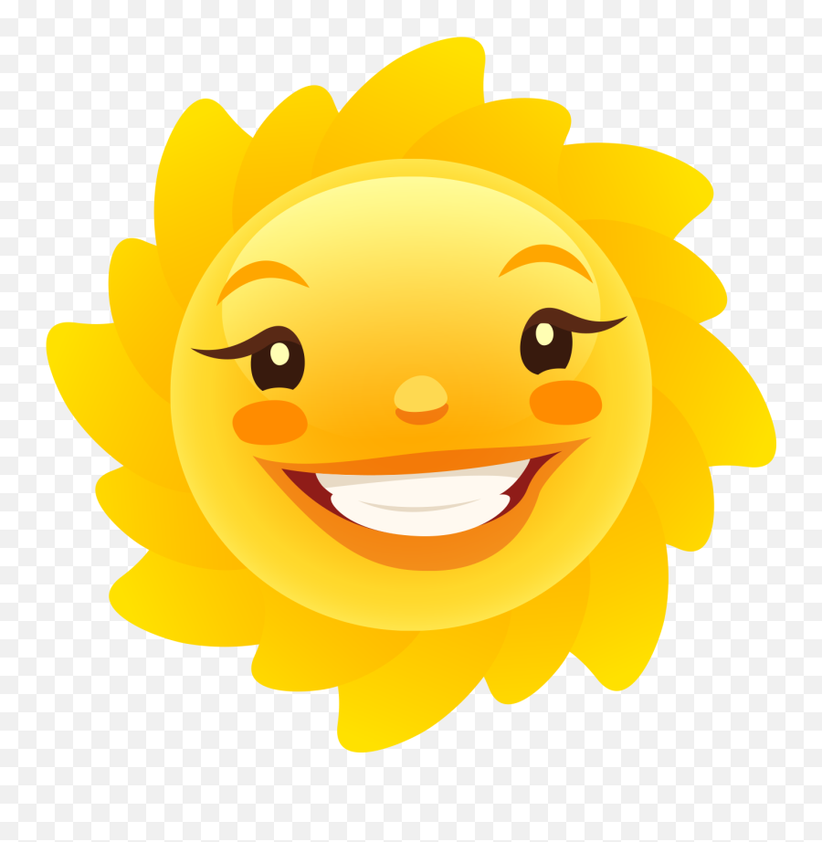 Smiley Cartoon Dvorets Iskusstv - Cartoon Cute Smile Sun Png Desenho Sol Sorrindo Em Png Emoji,Cute Emoticons