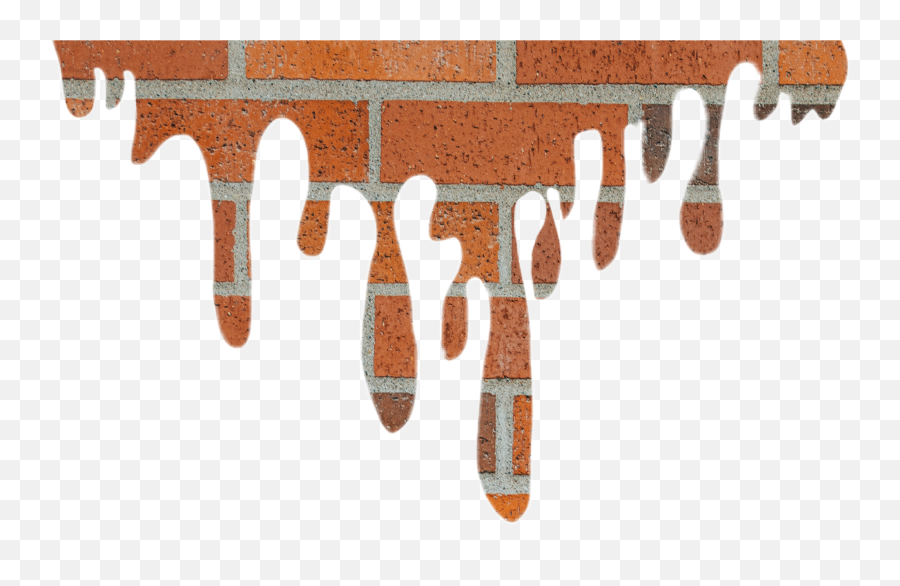 Dripping Brick Wall Sticker By Mscoralrose - Melting Effect Picsart White Emoji,Brick Emoji