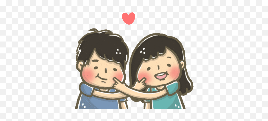 Girl Love Sticker By Yang823 For Ios U0026 Android Giphy - Boy And Girl Cartoon Gif Emoji,Hugs Emoji Android