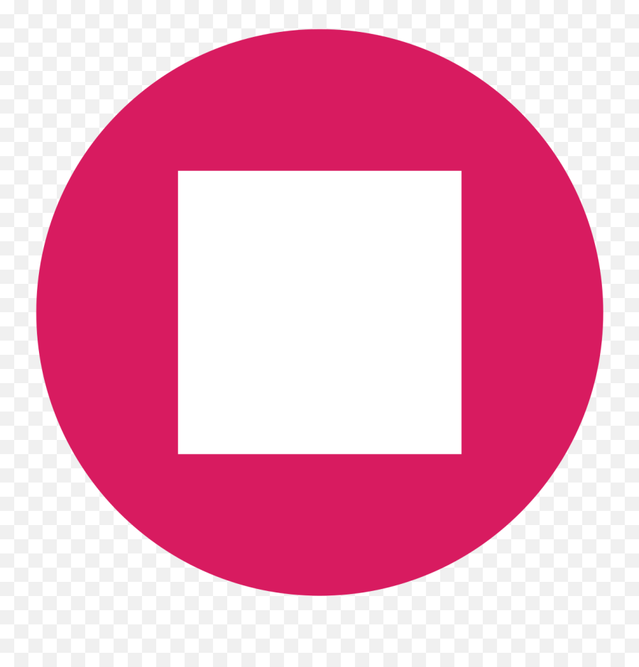 Eo Circle Pink White Square - Stop Button Media Player Emoji,Red Square Emoji